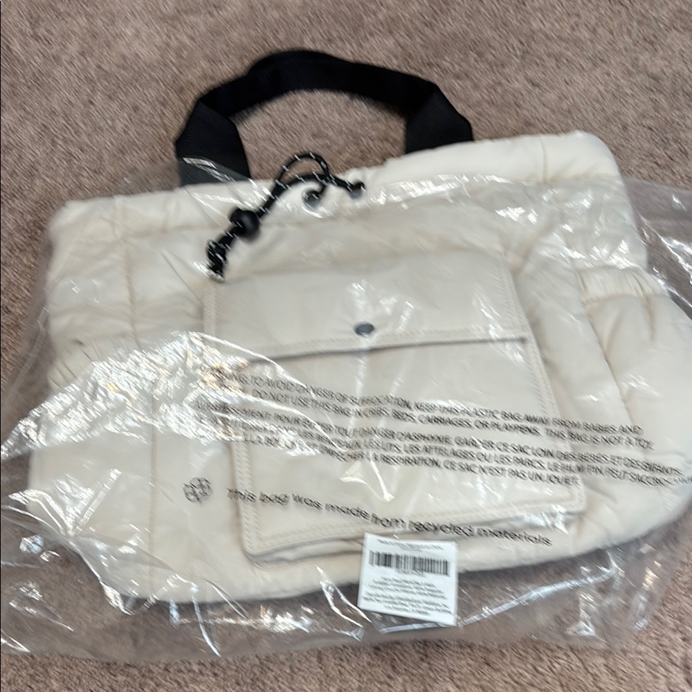 Cream Quilted Tote Bag